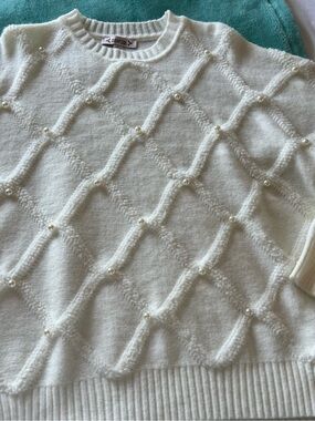 Nanette Lepore Pearl Accent Sweater size M